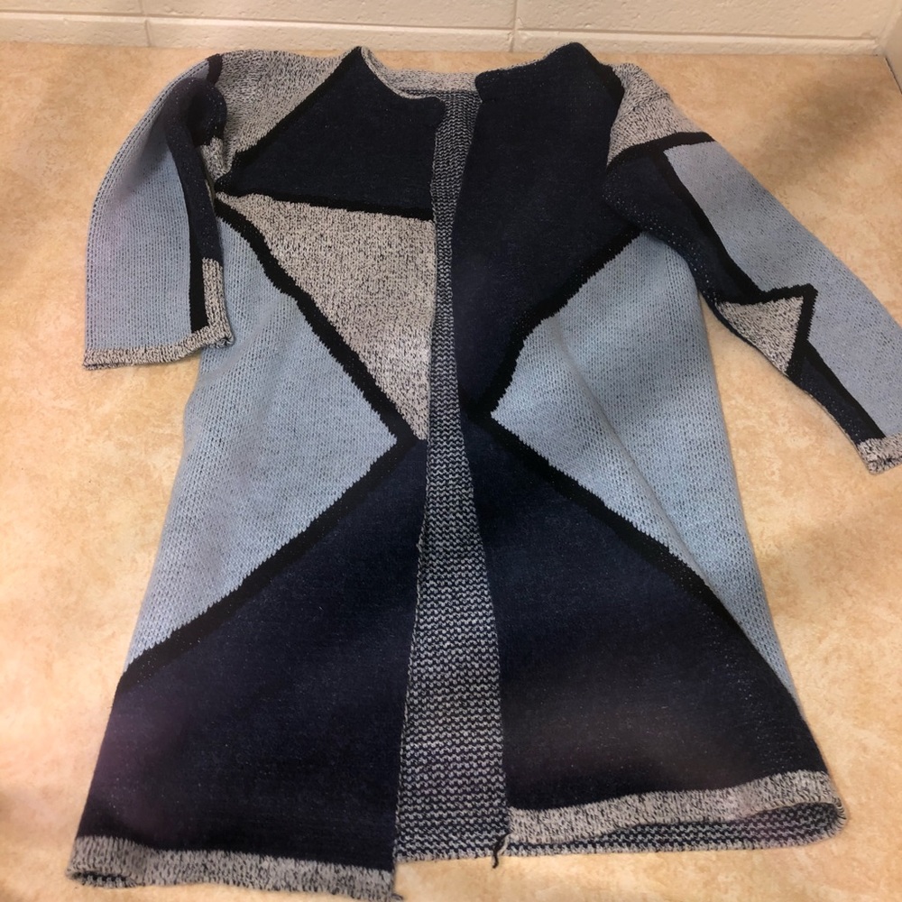 Color block cardigan